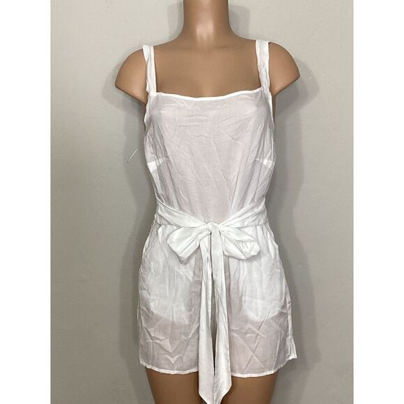 New. Lucky Brand sheer white romper/coverup. Normally $79 - Picture 2 of 9